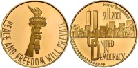 Forever Remembered 9-11-2001 Gold State Medal