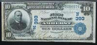 $10 National Bank Note. First NB of Amherst, MA. Ch. 393. Fr. 616. PMG Very Fine 25