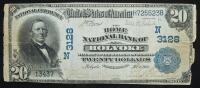 $20 National Bank Note. Home NB, Holyoke, MA. Ch. 3128. Fr. 642.