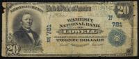 $20 National Bank Note. Wamesit NB, Lowell, MA. Ch. 781. Fr. 650.
