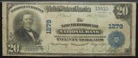 $20 National Bank Note. Northborough NB, Northborough, MA. Ch. 1279. Fr. 650. PMG Fine 12.