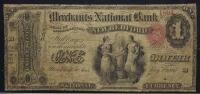 $1 National Bank Note. Merchants NB, New Bedford, MA. Ch. 799. Fr. 380. PCGS-C Good 4.