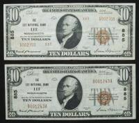 Both Types of Small Tens. Lee NB, Lee, MA. Ch. 885.
