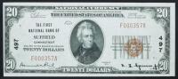 $20 National Bank Note. First NB of Suffield, CT. Ch. 497. Fr. 1802-1. PMG Uncirculated 62.