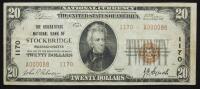 $20 National Bank Note. Housatonic NB, Stockbridge, MA. Ch. 1170. Fr. 1802-2.