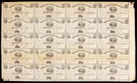 Uncut Sheet of (20). Mohawk Valley, New York. Mohawk Valley Bank. Nov. 1, 1862 V