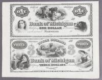 Michigan Bank of Marshall Uncut Pair
