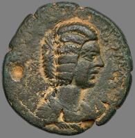 City Coins of Israel. Bostra (Beser). Julia Domna, wife of Septimius Severus. Ca. 210 AD, AE 28 mm (12.57g)