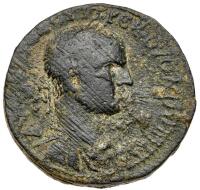 Neapolis (Shechem). Trebonianus Gallus, AD 251-253. AE 25 mm (11.96g) About VF