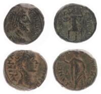 Lot of 2 Bronzes from Neapolis (Shechem). About VF