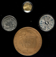 Jerusalem, City of David, 3,000 Years Set of Gold, Silver, Bronze and Copper-Nickel State Medals