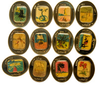 Set of Twelve Tribes by Salvador Dali Gold State Medals