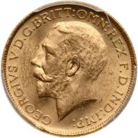 Australia. Sovereign, 1915-S PCGS MS63