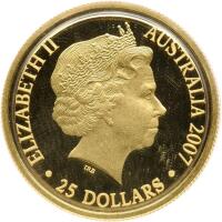 Australia. 25 Dollars, 2007 Choice Brilliant Proof