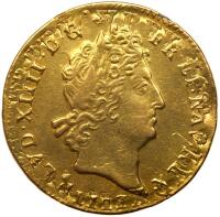 France. Louis d'or aux 8 L et aux insignes, 1703-9 (Rennes) PCGS About Unc