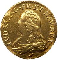 France. Louis d'or aux lunettes, 1728-Y (Bourges) PCGS XF