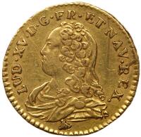 France. &Acirc;&frac12; Louis d'or aux lunettes, 1728-I (Limoges) PCGS About Unc