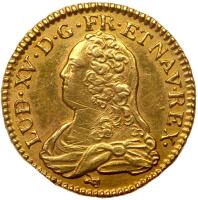 France. Louis d'or aux lunettes, 1737-)(- (Besancon) PCGS About Unc