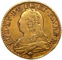 France. Louis d'or aux lunettes du Bearn, 1738-Cow (Pau) PCGS VF35