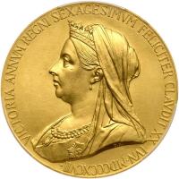 Great Britain. Diamond Jubilee Gold Medal, 1897 PCGS Specimen 63