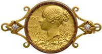 Great Britain. Diamond Jubilee Gold Medal with Diamonds, 1897 PCGS Specimen