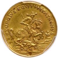 Hungary. St. George Gold Medal, ND (c.1866) PCGS About Unc