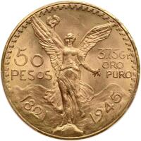 Mexico. 50 Pesos, 1945 PCGS MS65