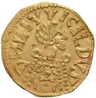 Visigoths of Spain. Leovigild AD 575-586. Light Gold Tremissis (2.11 g) VF Detai