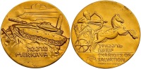 Merkava Tank Gold State Medal. PCGS graded MS66