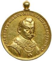 Austria: Wallenstein. Gilt Plated Bronze Medal, 1631 Sharpness of VF