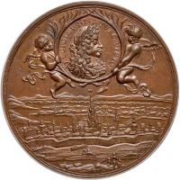 Austria. Victory over Turks Bronze Medal, 1686 PCGS MS65