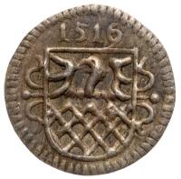 Bohemia. White Pfennig 1516 PCGS AU53