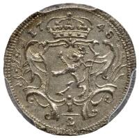 Bohemia. Uniface 1/2 Kreuzer, 1748 PCGS MS62
