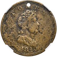 Canada. Northwest Company brass Token 1820 NGC VF
