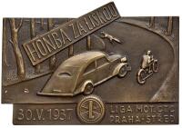 Czechoslovakia. Bronze Uniface Plaque, 1937 About Unc