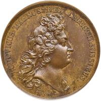 France. Bronze Medal, (1686) PCGS MS63