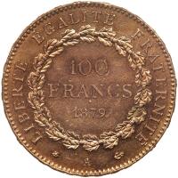 France. Pattern 100 Francs, 1879 PCGS About Unc
