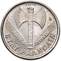 France. Essai Piedfort 50 Centimes, 1942 Choice Brilliant Unc