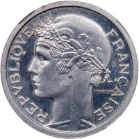 France. Essai Piedfort 1 Franc, 1946 NGC MS63
