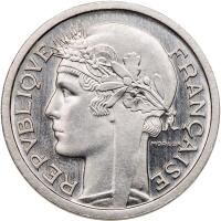 France. Essai 1 Franc Piedfort, 1946 Choice Brilliant Unc