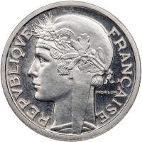France. Essai 2 Franc Piedfort, 1946 Choice Brilliant Unc