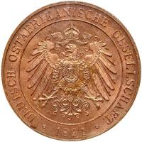 German Colonies: German East Africa. Pisa, 1891 PCGS MS65 RD