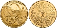 Jerusalem, Name in Different Languages Gold State Medal
