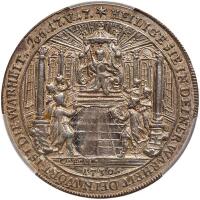 German States: Augsburg. Reformation Silver Medal, 1730 PCGS About Unc
