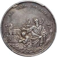 German States: Bavaria. Silver Baptismal Medal, ND (c.1750) PCGS AU50