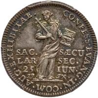 German States: L&Atilde;&frac14;beck. Reformation Silver Pattern Ducat, 1730-JJJ PCGS Specimen