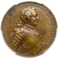 German States: Prussia. Brass Medal, 1757 PCGS EF40