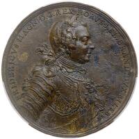 German States: Prussia. Brass Medal, 1757 PCGS About Unc