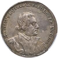 German States: Saxony. Silver Striking of 2 Ducats, 1717 PCGS EF45