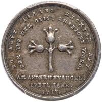 German States: Saxony. Silver Medal (Ducat), 1717 PCGS XF